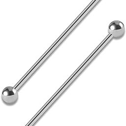 2PCS 14G G23 Titanium Straight Barbell Tongue Rings Nipple Barbell Ring Bars Cartilage Earring Body Piercing Jewelry Externally Threaded-image-26