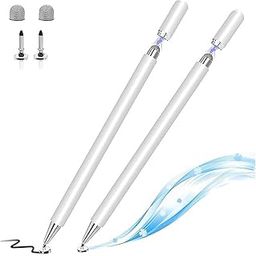Aluminium Fine Point Stylus Pen with Spare Disk for Touch Screens Devices 2-in-1 Capacitive Stylus Pen, Compatible with iPad/X/XR and All Android/iOS Smart Phones and Tablets (Passive SET2)-36