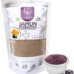 LUSHROOTS Jamun Seed Powder For Healthy Digestion & Sugar Levels | 100% Pure & Natural | Good For Heart Health, Immune System - (100g Pack of 1)-22