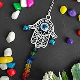 Evil Eye Hanging Home Entrance Door Decoration, Nazar Battu for House Decor, Feng Shui Items for Good Luck, Hamsa Hand-image-12