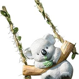 Swing Animal Garden Statue Creative Hanging Sculpture for Patio Tree Outdoor 10x6.5x9 cm koala|Home & Garden | Yard, Garden & Outdoor Living | Garden Decor|1x Swing Animal Garden Statue-image-93