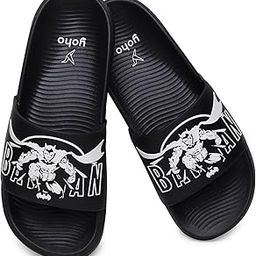 Batman 004 Slides for Men | Bold Superhero Design with Footpharma Footbed | Lightweight & Comfortable Orthopedic Sliders, Flip-Flops & Chappals for Everyday Use-image-94
