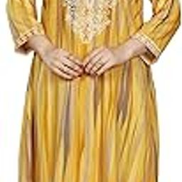 Women's Printed 3/4th Sleeve Full-Length Nighty with Sweetheart Neck Embroidery-image-26
