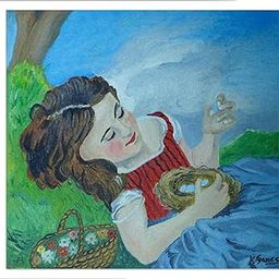 ANGEL BEAUTY ORIGINAL HAND MADE OIL PAINTING ON CANVAS-image-44