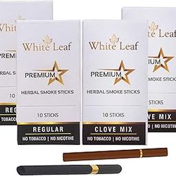 Premium Herbal Smokes Cigarettes - Tobacco and Nicotine Free Combo Pack of Regular, Clove Flavour Smoke (20 Smoke Each) (40 Smoke)-32