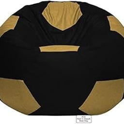 RnS Rest 'n' Sleep - Bean Bag, Football Shape Filled with Beans, Football Leatherette Chair Bean Bags with Fillers, with 1 Year Warranty (Mashroom/Black, XXXL)-image-53
