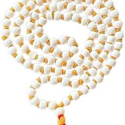 Vrindavanstore.in Natural Original Exclusive White Sandalwood Pure White Chandan mala 108+1 Beads & Rosary String for Jaap, Pooja Jaap Mala Wearing in Neck/Holding Men Women Boys Girls Meditation-10