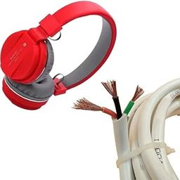 Cospex Combo Pack of 2 Items - Comfortable On-Ear Bluetooth Wireless Headphone, 3 core Round Copper Wires and Cables 1.5mm for Domestic and Industrial Electric Connections 2 Meter-10