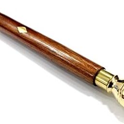 Wooden Brown Walking Stick Sheesham Wood with Brass Work Morning Walk Stick Combo-24 Lenght (Nature)-image-8