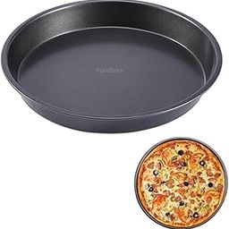 PureBake Premium SGS Certified 9 inch Pizza Pan Carbon Steel for Baking Pizza can be Used in Microwave and OTG Oven, Nonstick Kitchenware Baking Pan Round Pizza Pan Pizza Tray - Black-picture-16