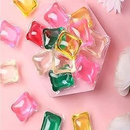 SHIVAM STORE 50 Pcs Laundry Gel Capsules for Tough Stain Removal & Long-Lasting Fragrance Dissolvable Detergent Cube Beads Liquid Super Concentrated Liquid Laundry Pods for All Washing Machines-19