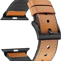 AMIRITE ABS056 Silicone Faux Leather Belt Loop Watch Straps / Bands Compatible With Apple iWatch For Men Women Unisex, Replacement Strap 49mm 45mm 44mm 42mm For iWatch Series Ultra/8/7/6/5/4/3/2/1/SE/SE2【 👉 Only Strap for Apple iWatch ⌚ Watch NOT Included 】-picture-23