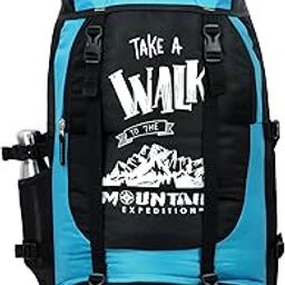 ZERUS Unisex Travel Backpack for Hiking Trekking Bag Camping Rucksack Waterproof Travelling Bag With Shoe Compartment (Black & Teal)-27