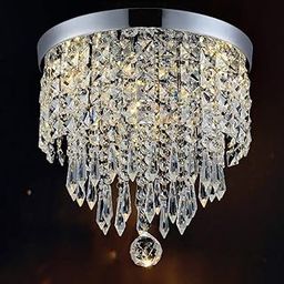 13 inch K9 Crystal Chandelier for Living Room Ceiling Light (13 inch, WarmWhite)-image-13