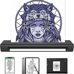 Fuwkeo Bluetooth Wireless Tattoo Transfer Stencil Printer, Thermal Copier Machine, Monochrome, Tattoo Stencil Printer, 2000mAh Battery, Smartphone & PC Compatible-image-47