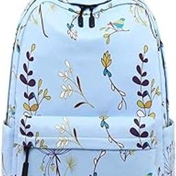 Polyester Printed Waterproof Preppy Style Girls Women Backpack-16