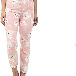 Women's |Girl's Printed Woolen soft Fleece Pyjama/Lower (Light Pink)-picture-3