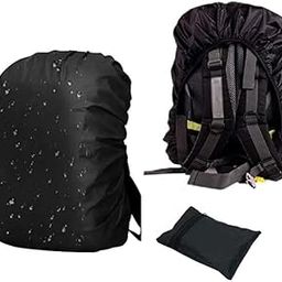 HB MANIYA Bag Cover Waterproof Rain Cover for Backpack Bags, Rainproof Dust Proof Protector Elastic Adjustable for Trekking & Laptop, School Bag Cover, with Pouch Free Size Heavy(BLACK)-image-30