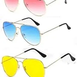 elligator UV Protected Aviator Sunglasses for Men & Women | Stylish Full-Rim Cover Eyewear for Driving, Cycling, Sports | Lightweight Flexible Optical Frame for All-Day Comfort & Selfies (Multi)-picture-12