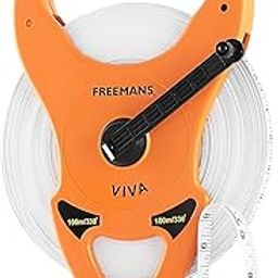 FREEMANS Viva Open Reel 100m:13mm Fibreglass Measuring tape - 100m/330ft With Unbreakable ABS case || Double Side Printing || Long and Durable Winding Handle For Easy Retraction and Steel End Hook-14