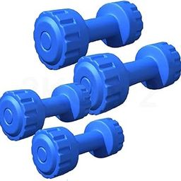 OCEL Set of 2 (1 Kg - 5 Kg) PVC Dumbbells and Fitness Kit for Men and Women Whole Body Workout - 4 KG(2 Kg x2)-3