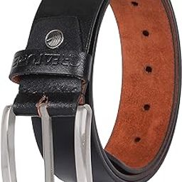 Formal/Casual Black Color Leather Belts For Men (Length- 46 inches||BL-020)-image-17