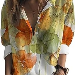 Shirt for Women| Long Shirt for Women| Floral Print | Button-Down Western Shirt| Roll-Up Sleeves| Casual Relaxed Fit for Women-picture-16