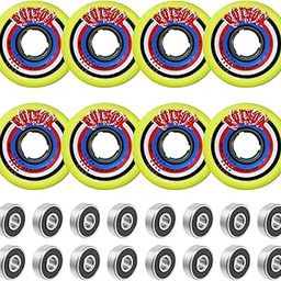 SWAURSAHA Poison Original Quads Roller Skating Wheels, 78A Hardness (Set of 8) + 627RS Bearing (16 Pcs)-image-66
