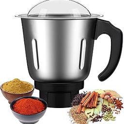 GIGAWATTS Mixer Grinder Blender Jar Stainless Steel Grinding Container without Transparent Clip Lid Ergonomic Handle Ideal Kitchen Accessory for Tomato Puree Wet Mixture Dosa Batter (1 L, Pack of 1)-picture-13