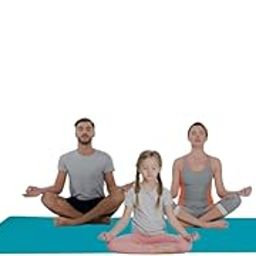 ArogyaFit Yoga Mat, 4mm Thick, Waterproof, Non-Slip, Portable Exercise Mat, Turquoise, 2 Ft x 6 Ft-image-31