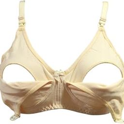 Plush & Dainty Maternity Cotton Front Open Non Padded Feeding/Nursing/Maternity Bra Light Yellow 32 B-image-80