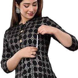 Women Cotton Regular Fit Anarkali Maternity Dress, Pregnancy Dress,Feeding Kurti,Easy Brest Feeding Dress, with Both Side Zipper-image-69