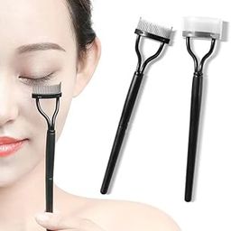 EZ LIVING DualEnded Eyelash Comb and Eyebrow Brush Eyelash comb metal Eyelash comb and brush Eyelash comb mascara Eyelash comb tool Eyelash separator comb Eyelash comb plastic-0