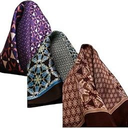 Pocket Square Gift Set Combo Ruby Symmetry,Azure Harmony and Mahogany Splendor Premium Pocket Square For Men (Pack of 3)-44