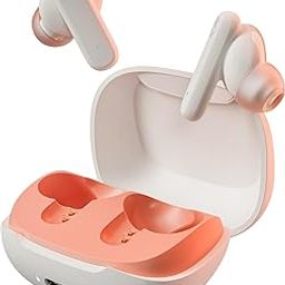 Skullcandy Smokin Buds in-Ear Wireless Earbuds,ENC,Music, Movie &Podcast EQ Modes,20Hr+Rapid Charge,Capacitive Touch Controls,Use Either Bud Solo,Premium Audio Quality,Work with Android and iOS-Bone-0