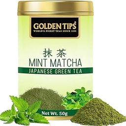 Golden Tips Authentic Japanese Mint Matcha Green Tea Powder – 50g (50 Servings) Tin Can, No Additives, Antioxidant-Rich Superfood, No Artificial Sweeteners-26
