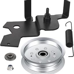DECKMAN GY21401 Deck Idler Arm & GY20629 756-05034A Flat Idler Pulley Kit Compatible with John-Deere190C G110 LA150 LA175 D170 E180 100 Series Lawn Tractors Replace 34-109 280-242 GY21401BLE GY21401-image-75
