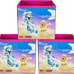 PrettyKrafts Tom and Jerry Toys Organizer Storage Box for Kids (Small) -Set of 3 Pieces-image-29
