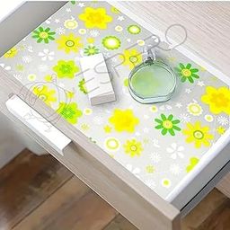 ESPERO Fridge Mats, Kitchen Mat EVA Food Grade Multipurpose Washable Anti Slip Mat/Sheet for Fridge, Shelf Liners for Kitchen Shelves, Table, Kitchen Drawer mat - 300 x 45 cm (Mix Flowers)-image-82