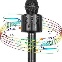 Little Finger Black Color Mic - Wireless & 2 in 1 Portable Microphone with Speaker, Continuous Play+ Audio Recording + Card Slot + Aux Port + USB Charging for Wireless Singing, Parties-13