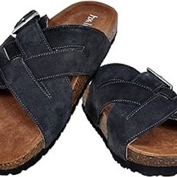 Genuine Suede Leather Slipon Adjustable Sandals for All Day & Ethnic Wear-image-30