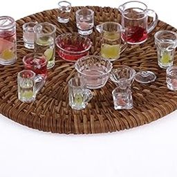 BHOOLU&GOOLU Dollhouse Miniature - 15pcs Tableware Set (Size 1.0-2.5 cm)-image-85