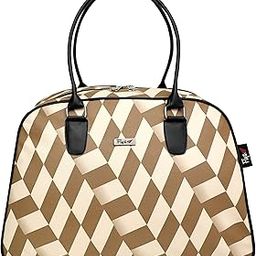 Unisex Textured Leatherette Stylish 28 Liter Cabin Bags for Travelling in Flight 7kg Latest Travel Textured Leather Duffle Bags for Men and Women (Cream)-image-68