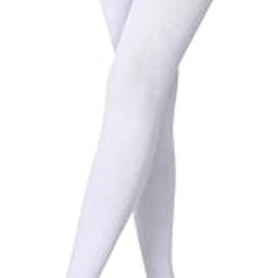 (Pack of 1 Pair = 2 Stockings Girls Cotton Winter Woolen Warm White Stocking Thigh High White Socks-image-26