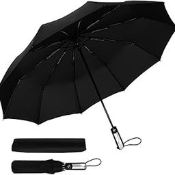 Umbrella for Men | 3 fold Umbrella for Women Ladies Kids | Cute Stylish Portable Outdoor Chatri for Car Travelling | Rain Umbrella with Automatic Open Close Chata (Black, 1 PC)-10
