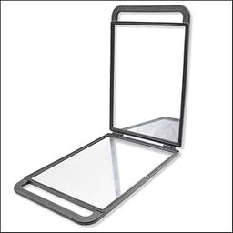 Scarlet Line Professional Rectangular Double Sided Foldable Salon Back View Mirror, Large Size with Two Side, Cosmetic Makeup Hair Dressing_Black-0