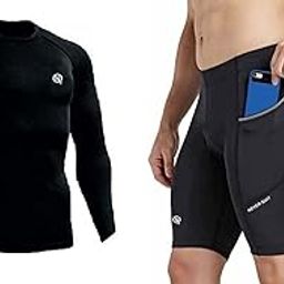 NEVER QUIT Compression Top Full Sleeve Tights Women T-Shirt & Short for Sports (Small, Black)-image-20