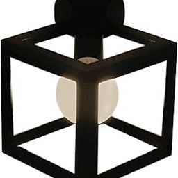 Club Bollywood®Semi Flush Mount Ceiling Light E27Base Industrial Metal Square White Light|Home & Garden | Chandeliers & Ceiling Fixtures|1 Piece Semi Flush Mount Ceiling Light-image-46