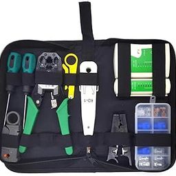 Ubervia Tool Kit for Cat5 Cat5e Cat6 - Eacam Portable Cable Crimper Kit with a Ethernet Crimping Tool, 8P8C RJ45 Connectors CAT5 CAT5e CAT6 Tester with RJ11/RJ12/RJ45 Connectors-image-18