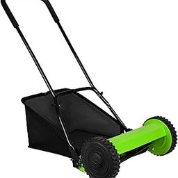GIGAWATTS Reel Lawn Mower 16-inch Manual Grass Cutter Machine with 27 litres Grass Catcher Adjustable Height for Park Garden and Yards-picture-11